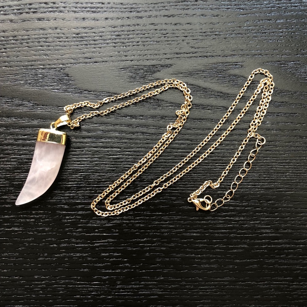 Pink Gem Pendant Necklace